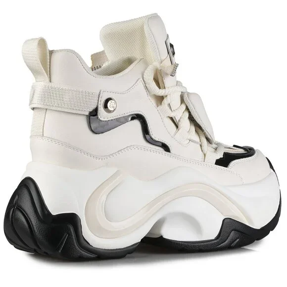 NEW ANTHONY WANG - JUPITER 04 Plasma White Platform Sneakers - Picture 3 of 6